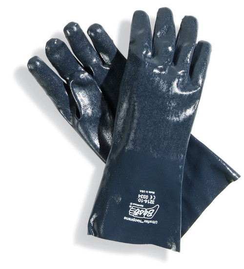 SpillTech A-GLV-NEO Royal Blue Neoprene Coating Over Cotton Liner Fully Coated Safety Gloves - 1 Pack