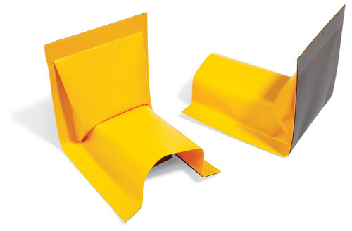 SpillTech BYOB-2WE Yellow 18 oz All-Vinyl Covering with Open-Cell Foam Interior Build Your Own Berm Wall End - 2 Pack