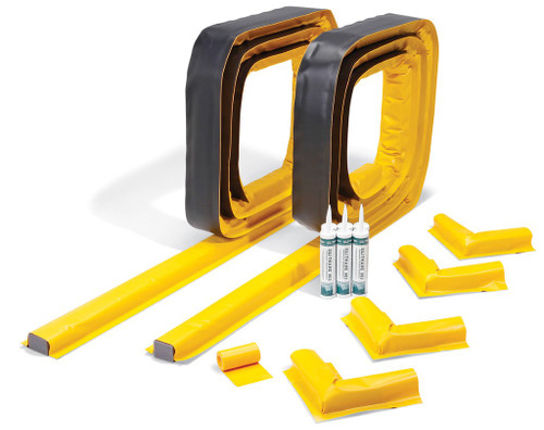 SpillTech BYOB-KIT Yellow 18 oz All-Vinyl Covering with Open-Cell Foam Interior Build Your Own Berm Kit - 1 Pack