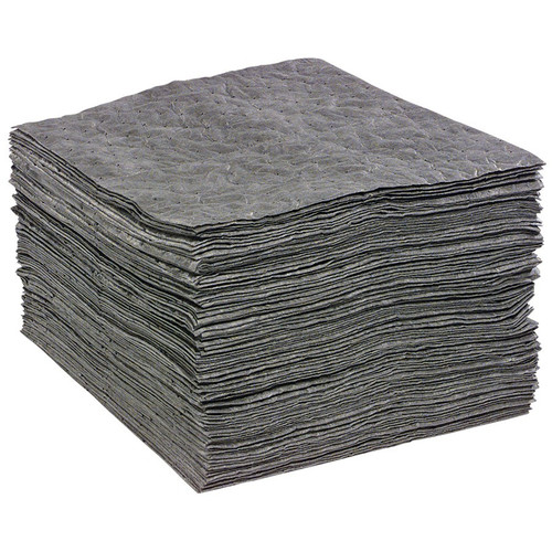 SpillTech GPL100H Protector Gray Polypropylene Absorbent Pad - 100 Pack