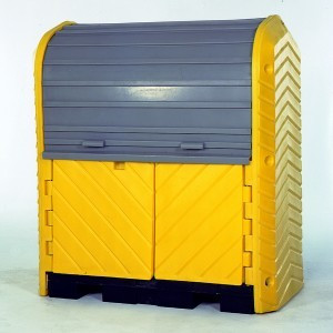 SpillTech HARDTOP2-ND Yellow 100% Polyethylene Drum Roll Top Hardcover - 1 Pack