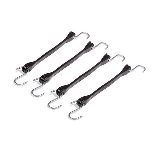 SpillTech LDSTRAPS Black Rubber/Steel Hooks Rubber Hanging Straps - 4 Pack