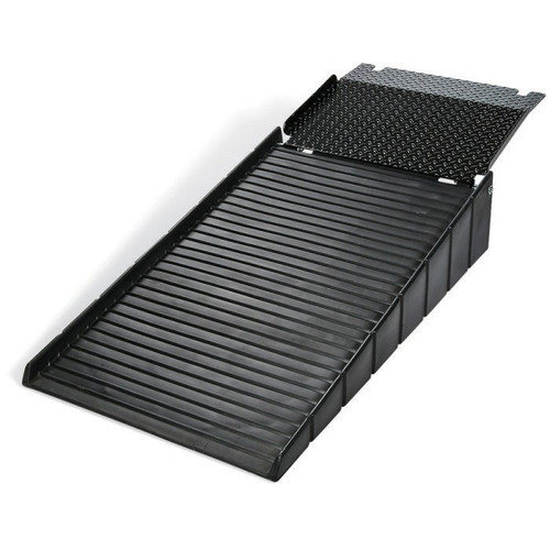 SpillTech PALLETRAMP Black Polyethylene with 21" Steel Plate Loading Ramp - 1 Pack