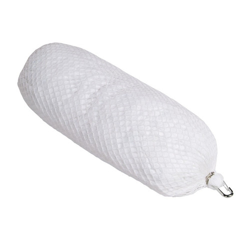 SpillTech WBB818 White Poly Blend Filler/Polyester Netting/Metal Hardware Oil-Only Sock/Net Boom - 10 Pack
