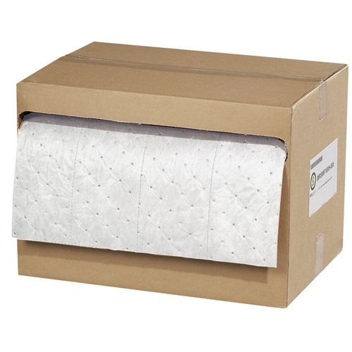 SpillTech WRSMF100H-BX Transformer White Polypropylene Heavy Weight Oil-Only Roll - 1 Box