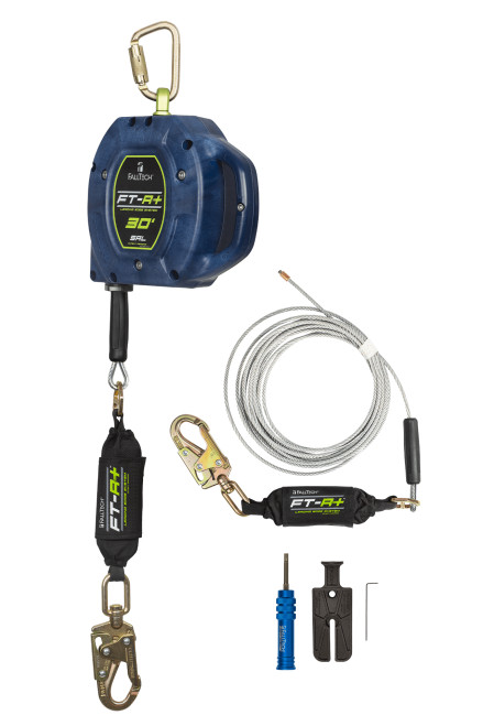 Falltech 721730LEKIT FT-R+™ SRL Kit, includes 30' Class 2 Leading Edge SRL, Replacement Cable Kit, and Tools