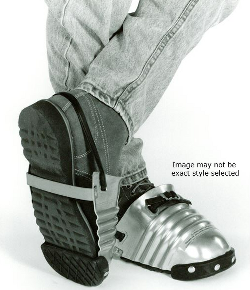 Ellwood Safety Men's Aluminum Alloy Metal Foot Guards, Rubber or Steel Toe - Pair