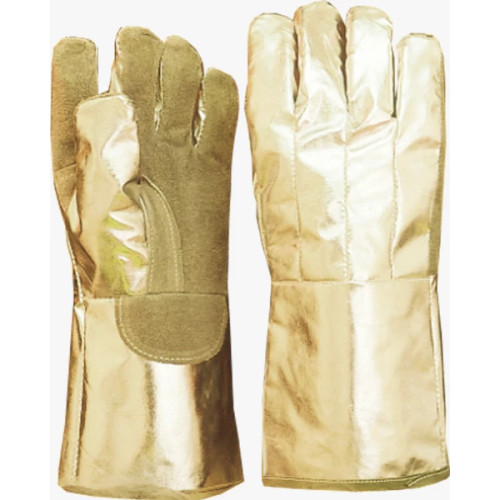 Lakeland 344P-02A 300 Series Aluminized Approach Gloves with Leather Palms, One Size