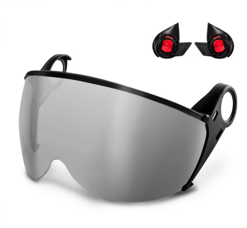 KASK WKI00020-520 Zen Visor Kit (Visor + Adapters), Silver Mirror, with adapters