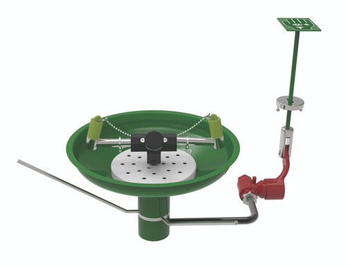 Table Mounted Eye/Face Wash with Powder Coated Stainless Steel Bowl