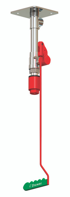 Ceiling Mounted Indoor Unheated Emergency Safety Shower with Stainless Steel Pipe