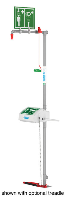 Floor Mounted Indoor Safety Showers and Eye/Face Wash with Stainless Steel Pipe