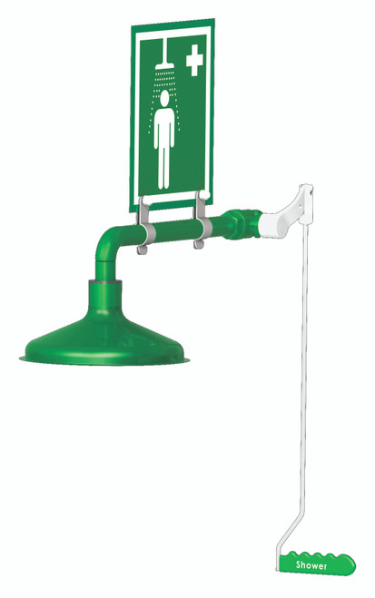Ring Main Mounted Laboratory Emergency Safety Shower with Stainless Steel Pipe