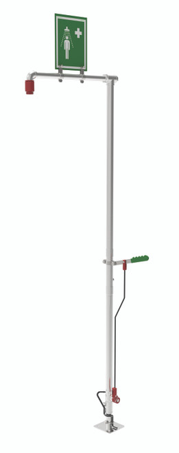 Floor Mounted Outdoor Self-Draining Safety Shower with Galvanized Pipe