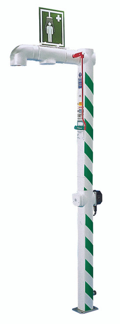 Floor Mounted Freeze-Protected Safety Shower with Galvanized Pipe (120V)