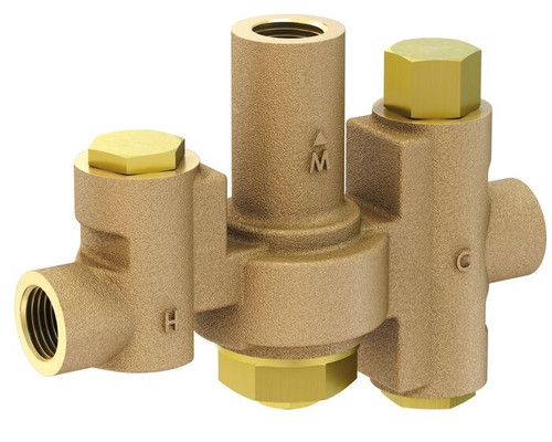 Hughes TMVM-AC High Capacity Thermostatic Mixing Valve for Multiple Showers And/Or Eye/Face Washes