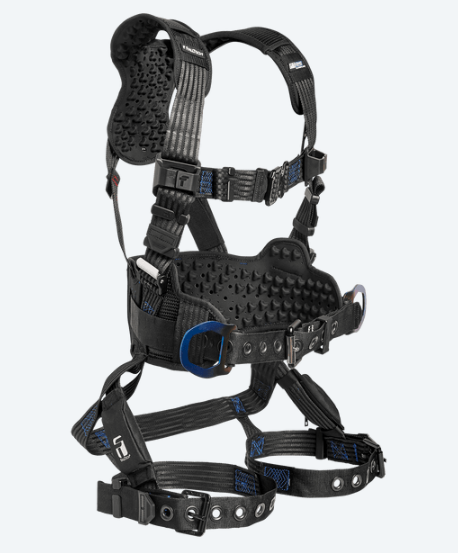 Falltech 8131 FT-One Ultra-Lite 3D Construction Belted Full-Body Harness, Tongue Buckle Legs | Each