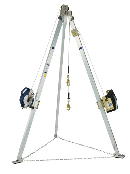 3M DBI-SALA 8301077 Confined Space 7 FT Tripod Kit with 50 FT 3-Way SRL &  60 FT Winch