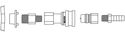 Justrite 12003 Stainless Steel 3/8 in Inside Dia Viton Tube for 12016 Replacement Fitting Disconnect Assembly - Each