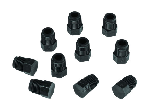 Justrite 12964 MNPT Polyethylene Replacement Fitting - 10/Pack