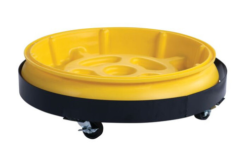 Justrite 1618 Steel Black Drum Tray Dolly - Each