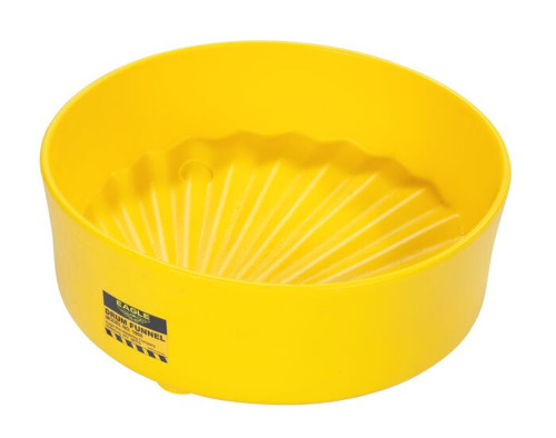 Justrite 1660 Yellow High Density Polyethylene Drum Funnel - Each