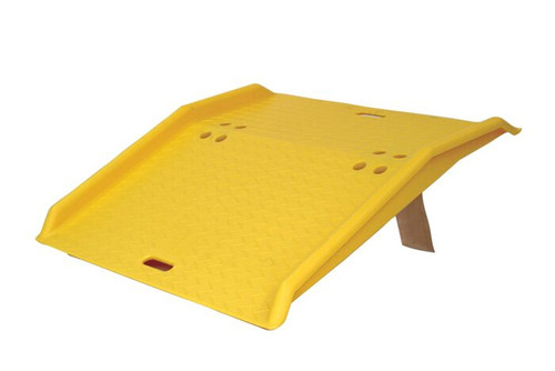 Justrite 1795 Yellow High Density Polyethylene Wide Portable Dock Plate - Each