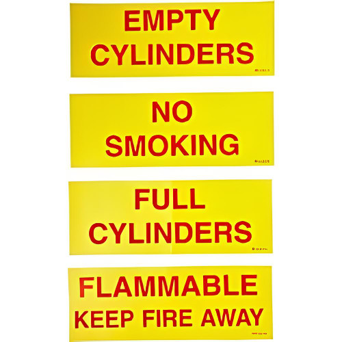 Justrite 23903 Red Cylinder Locker Label Kit - Each