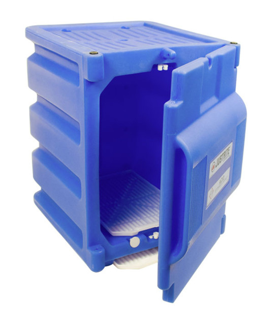 Justrite 24080 2-4 L Bottles Royal Blue Corrosives/Acids Plastic Corrosives/Acids Safety Cabinet - Each