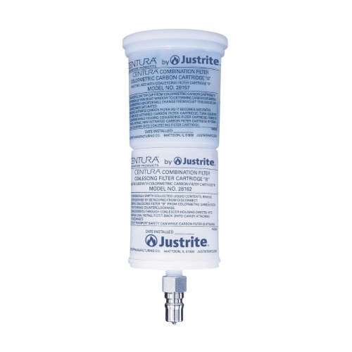 Justrite 28162 White Plastic Coalescing/Carbon Filter - Each