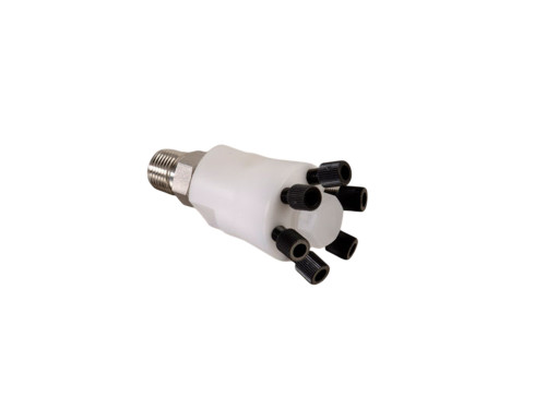 Justrite 28179 Silver/White Stainless Steel/Polypropylene Manifold - Each