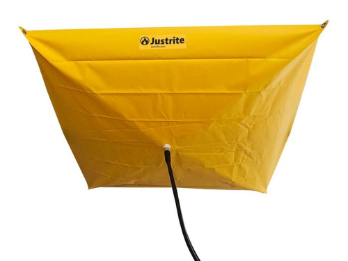 Justrite 28300 Yellow PVC Coated Fabric Ceiling Leak Diverter - Each