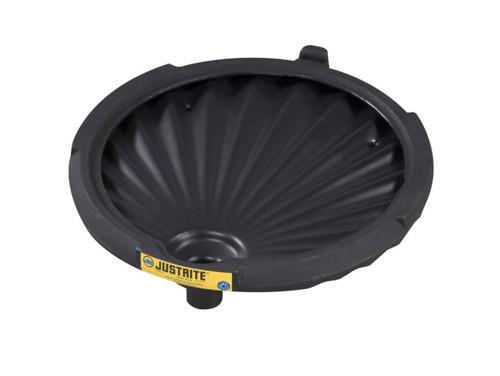 Justrite 28680 Black Polyethylene Drum Funnel - Each