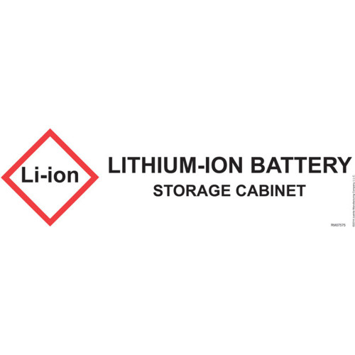 Justrite 29018 Lithium Ion Battery Storage Reflective Label - Each