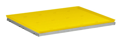Justrite 29061 Yellow Cabinet Shelf with Yellow Polyethylene Tray - Each