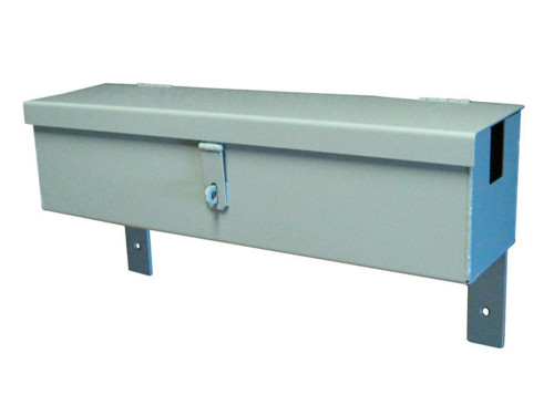 Justrite 35386 Steel 20 in W x 5 in D x 8 in H Tool Tray Attachment with Lockable Lid - Each