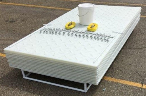 Checkers Safety CMCP4HH8 120 Ton Clear Ground Protection Mat - 12/Pack
