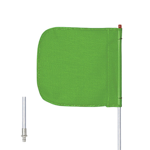 Checkers Safety FS10-QD-G 12 x 11 in Plain Green General Purpose Non-Lighted Warning Whip - Each