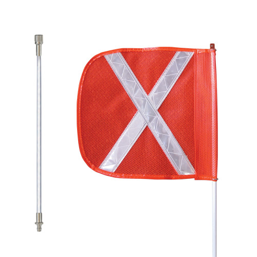 Checkers Safety FS12X-16-SPQD-O 16 x 16 in Orange General Purpose Non-Lighted Warning Whip - Each