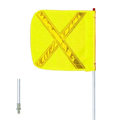 Checkers Safety FS12XY-QD-16-Y 16 x 16 in Yellow General Purpose Non-Lighted Warning Whip - Each