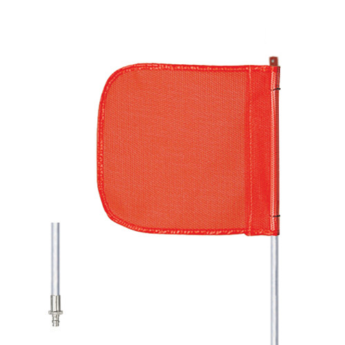 Checkers Safety FS5-QD-O 12 x 11 in Plain Orange General Purpose Non-Lighted Warning Whip - Each