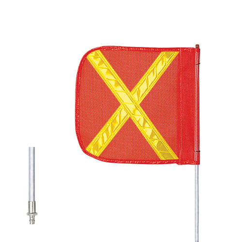 Checkers Safety FS5XY-QD-O 12 x 11 in Orange General Purpose Non-Lighted Warning Whip - Each