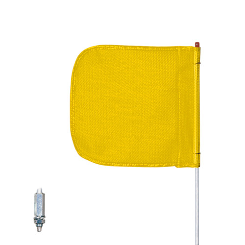 Checkers Safety FS5-Y 12 x 11 in Plain Yellow General Purpose Non-Lighted Warning Whip - Each