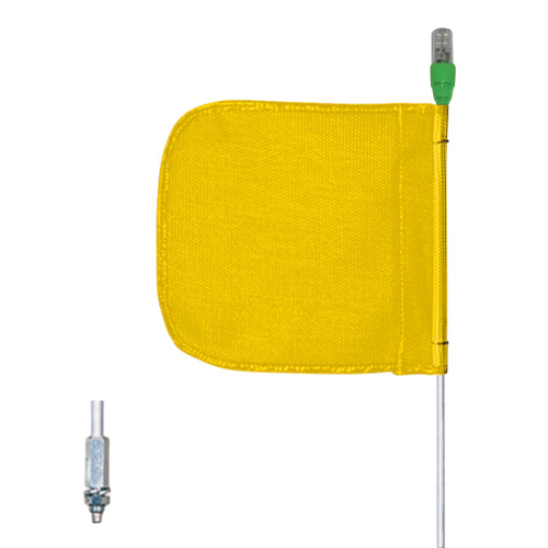 Checkers Safety FS6L-Y 12 x 11 in Plain Yellow General Purpose Non-Lighted Warning Whip - Each