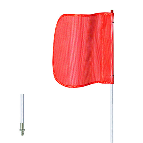 Checkers Safety FS6-QD-O 12 x 11 in Plain Orange General Purpose Non-Lighted Warning Whip - Each
