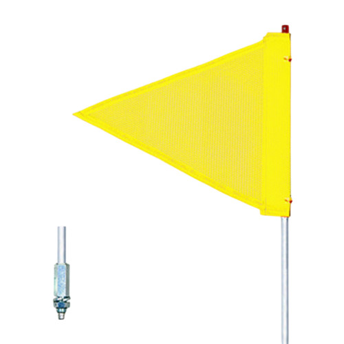 Checkers Safety FS8-T-Y 9 in Plain Yellow General Purpose Non-Lighted Warning Whip - Each