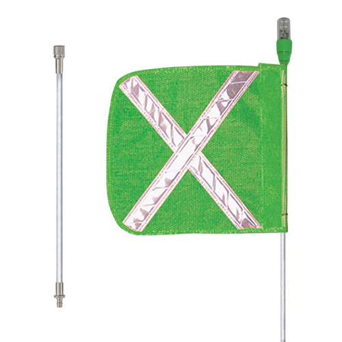 Checkers Safety FS8XL-SPQD-G 12 x 11 in Green General Purpose Non-Lighted Warning Whip - Each