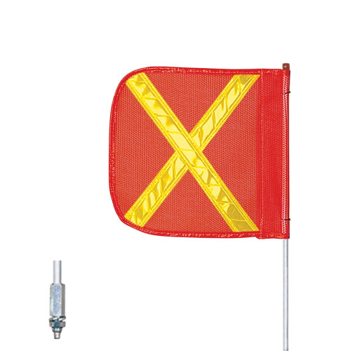 Checkers Safety FS8XY-16-O 16 x 16 in Orange General Purpose Non-Lighted Warning Whip - Each