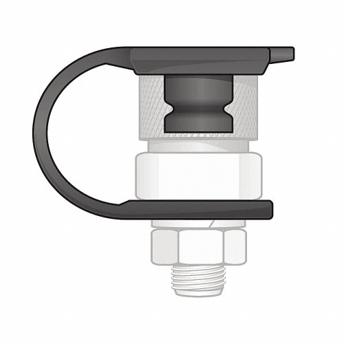 Checkers Safety FSQDCAP-B Rubber Quick-Disconnect Debris Cap - Each