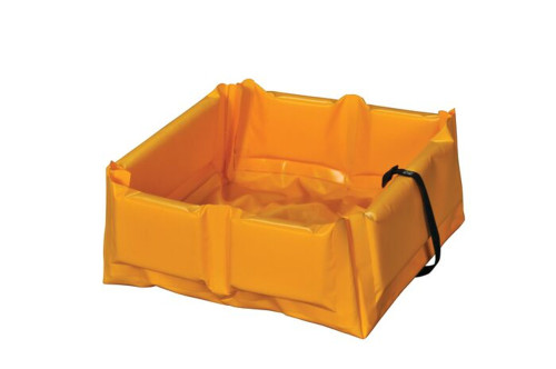 Justrite T8001FS Yellow PVC Coated Fabric Folding Quik-Deploy SpillNEST Spill Containment Berm - Each